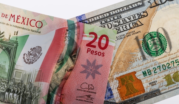 El peso mexicano rompe el techo: rebasa las 20 unidades